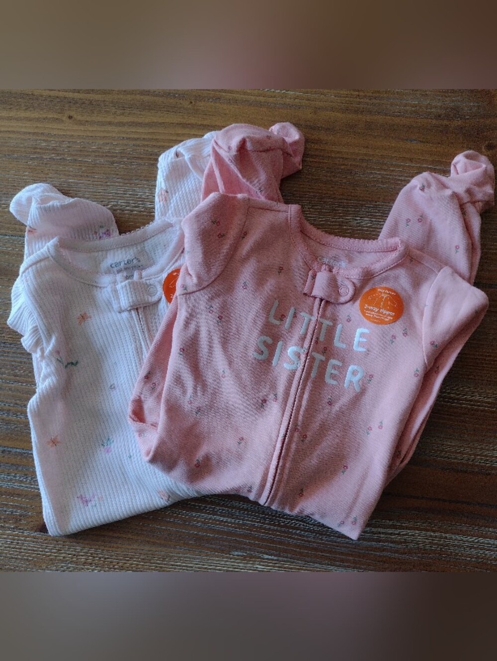 Carter's 2 pc. Onesies Size 6 m & 9 m